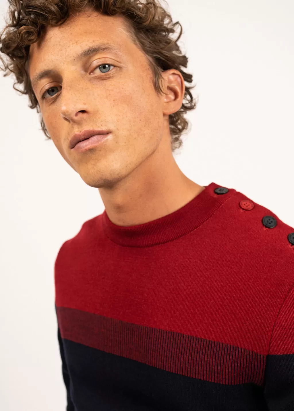 Hot Saint James Bretagne sailor jumper Marine/persan