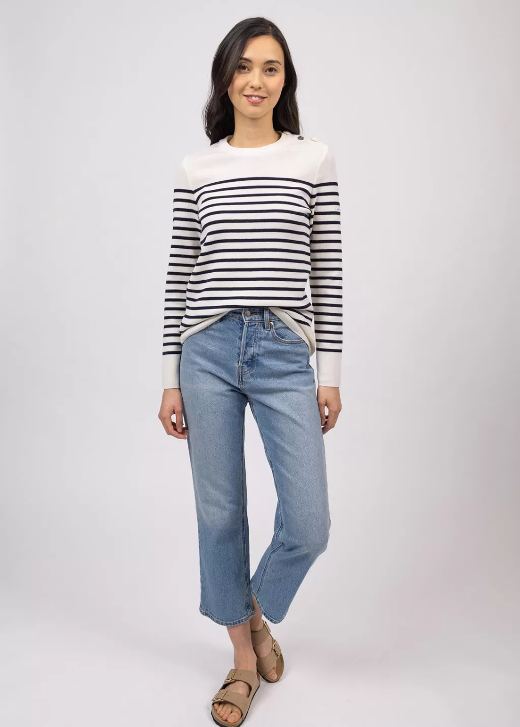 brganon_striped_sailor_jumper_2-1.webp Cheap Saint James Brégançon striped sailor jumper Blanc/navy/navy