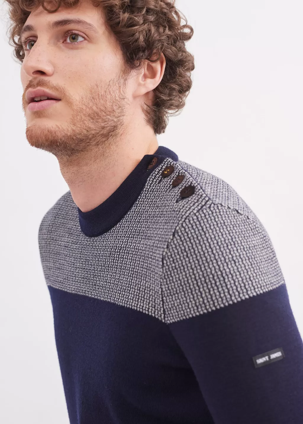 dinan_bicolour_sailor_jumper_3.webp Shop Saint James Dinan bicolour sailor jumper Marine/ecru