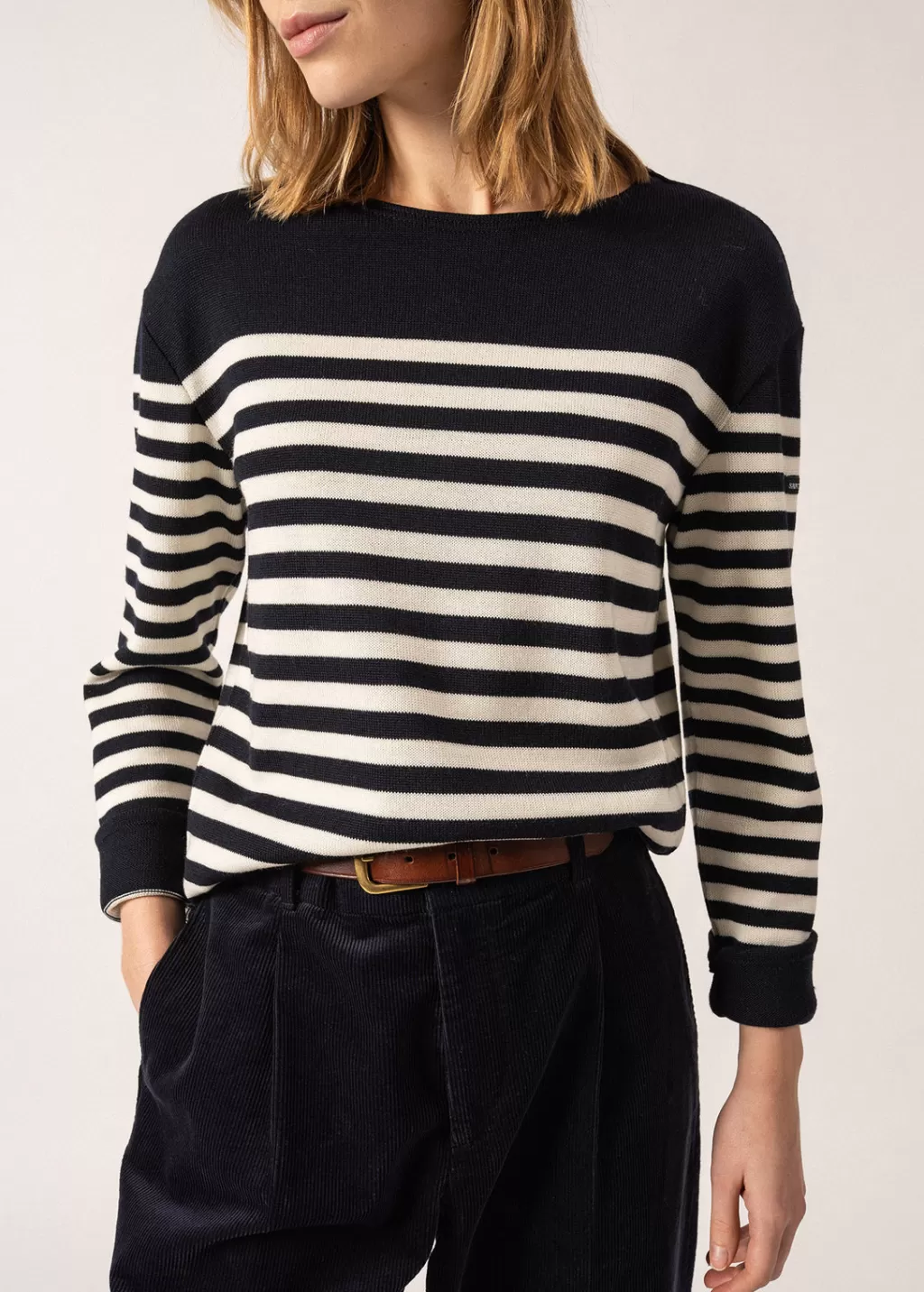 ecrins_striped_jumper_3-1.webp Hot Saint James Ecrins Striped Jumper Navy/ecume