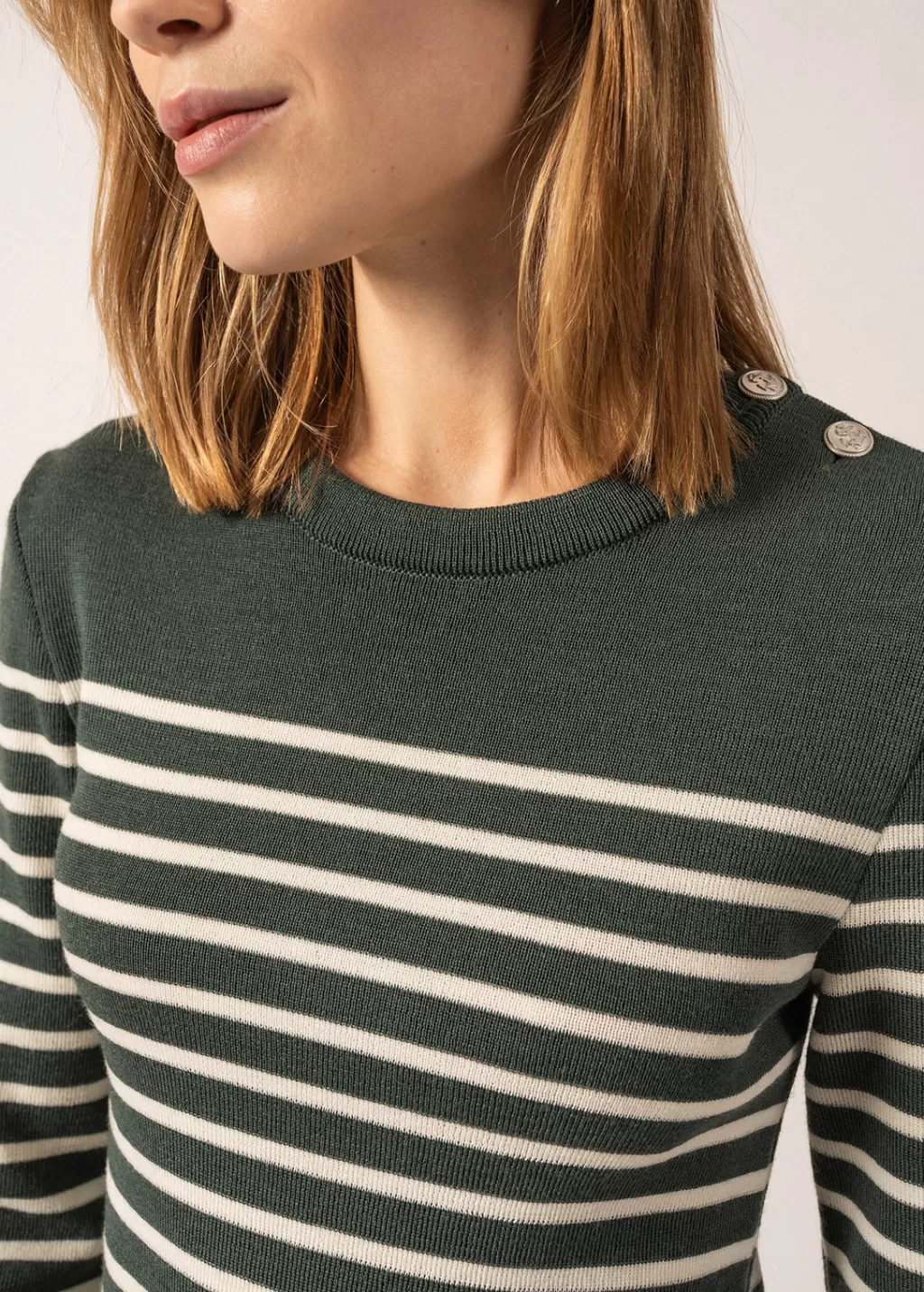 grande_mare_striped_jumper_dress_4.webp New Saint James Grande Marée striped jumper dress Vegetal/ecume