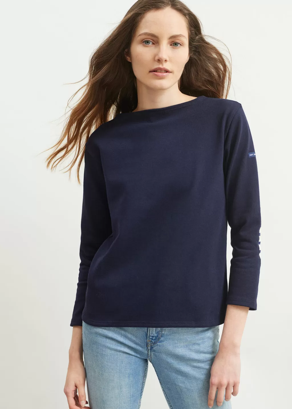 guildo_boat_neck_sailor_shirt_2.webp Clearance Saint James Guildo boat neck sailor shirt Navy