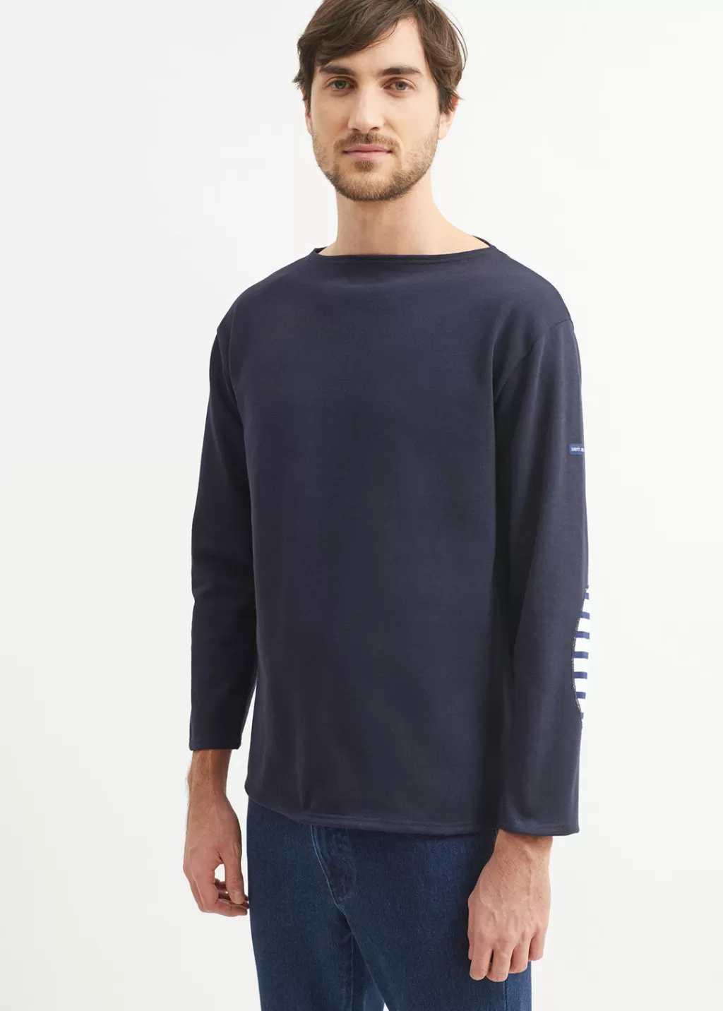 guildo_boat_neck_sailor_shirt_4.webp Clearance Saint James Guildo boat neck sailor shirt Navy