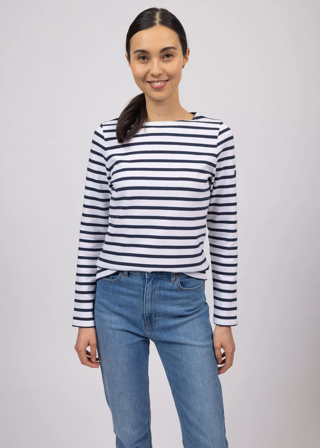 meridame_striped_sailor_shirt_2-3.webp Cheap Saint James Meridame striped sailor shirt Neige/marine