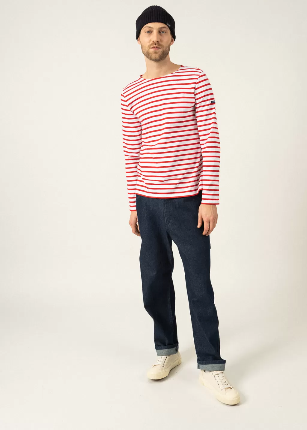 minquiers_unisex_striped_sailor_shirt_2-21.webp Store Saint James Minquiers unisex striped sailor shirt Neige/tulipe