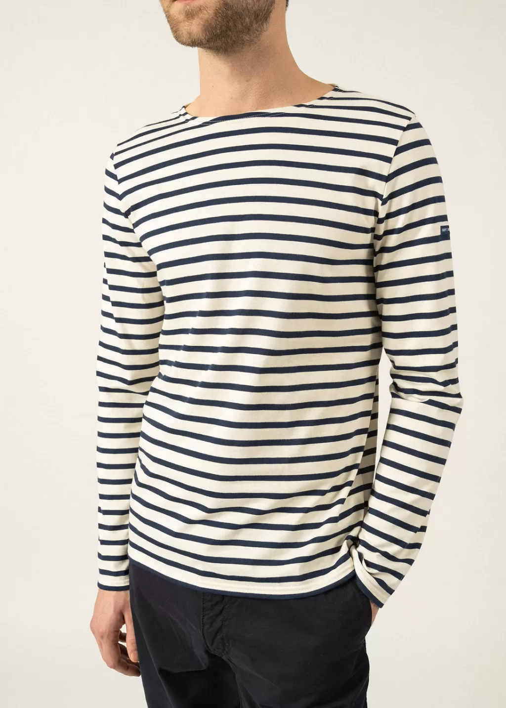 minquiers_unisex_striped_sailor_shirt_3-12.webp New Saint James Minquiers unisex striped sailor shirt Ecru/marine