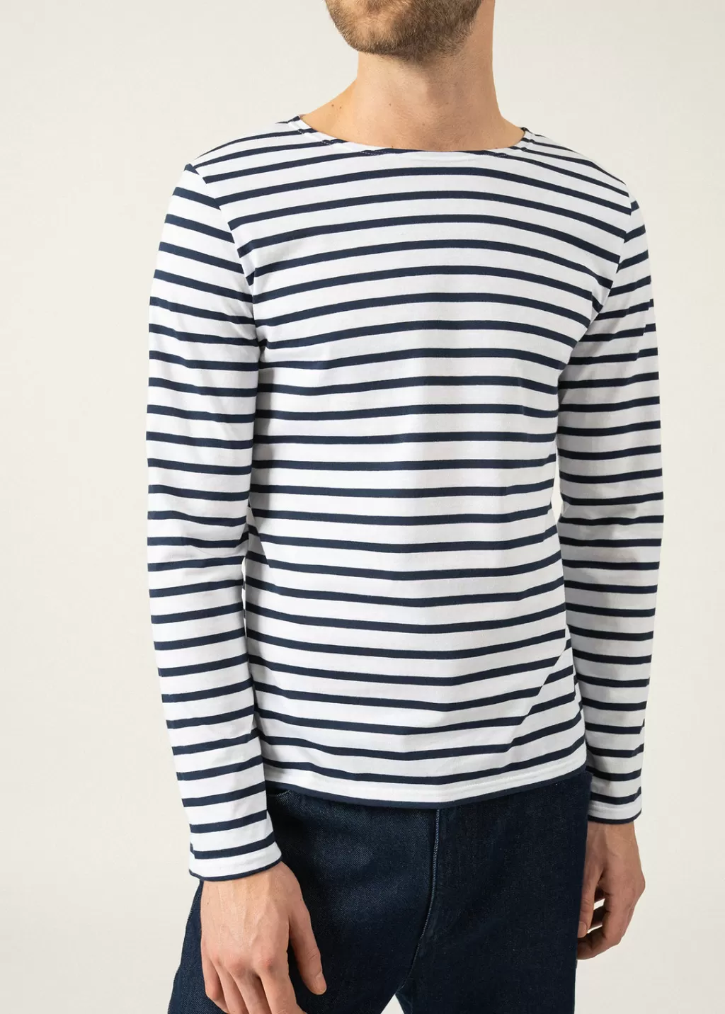 minquiers_unisex_striped_sailor_shirt_3-13.webp Best Sale Saint James Minquiers unisex striped sailor shirt Neige/marine