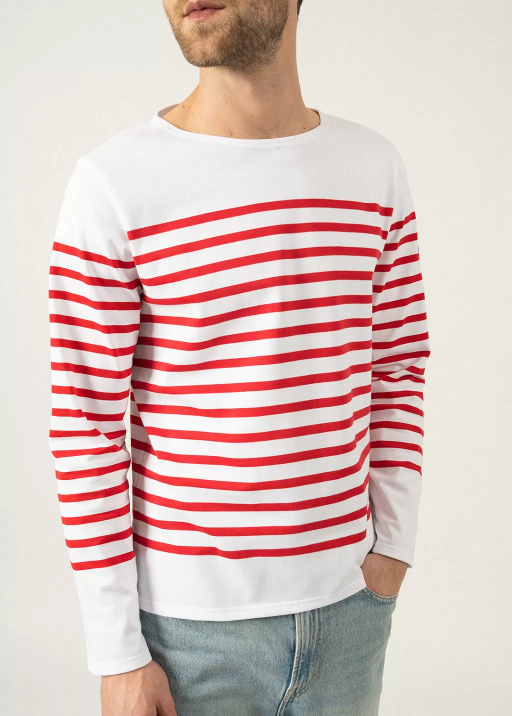 naval_authentic_striped_sailor_shirt_3-8.webp Discount Saint James Naval authentic striped sailor shirt Neige/tulipe