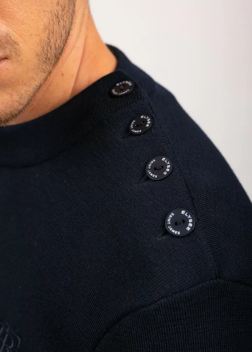 sailor_jumper_with_tricolour_stripes_4.webp Cheap Saint James Sailor jumper with tricolour stripes Navy