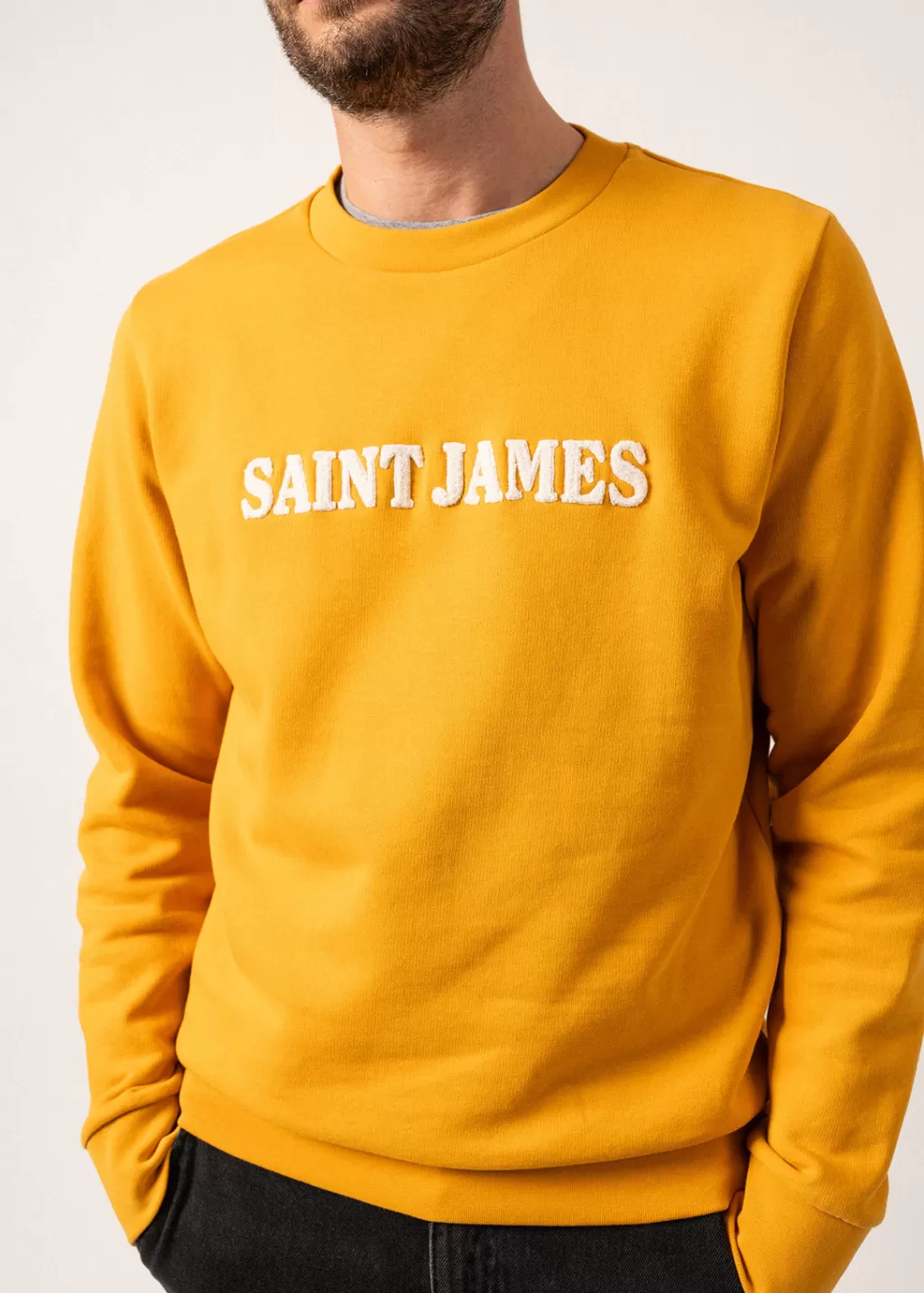 solal_sweatshirt_3-2.webp Online Saint James Solal sweatshirt Ambre/ecume