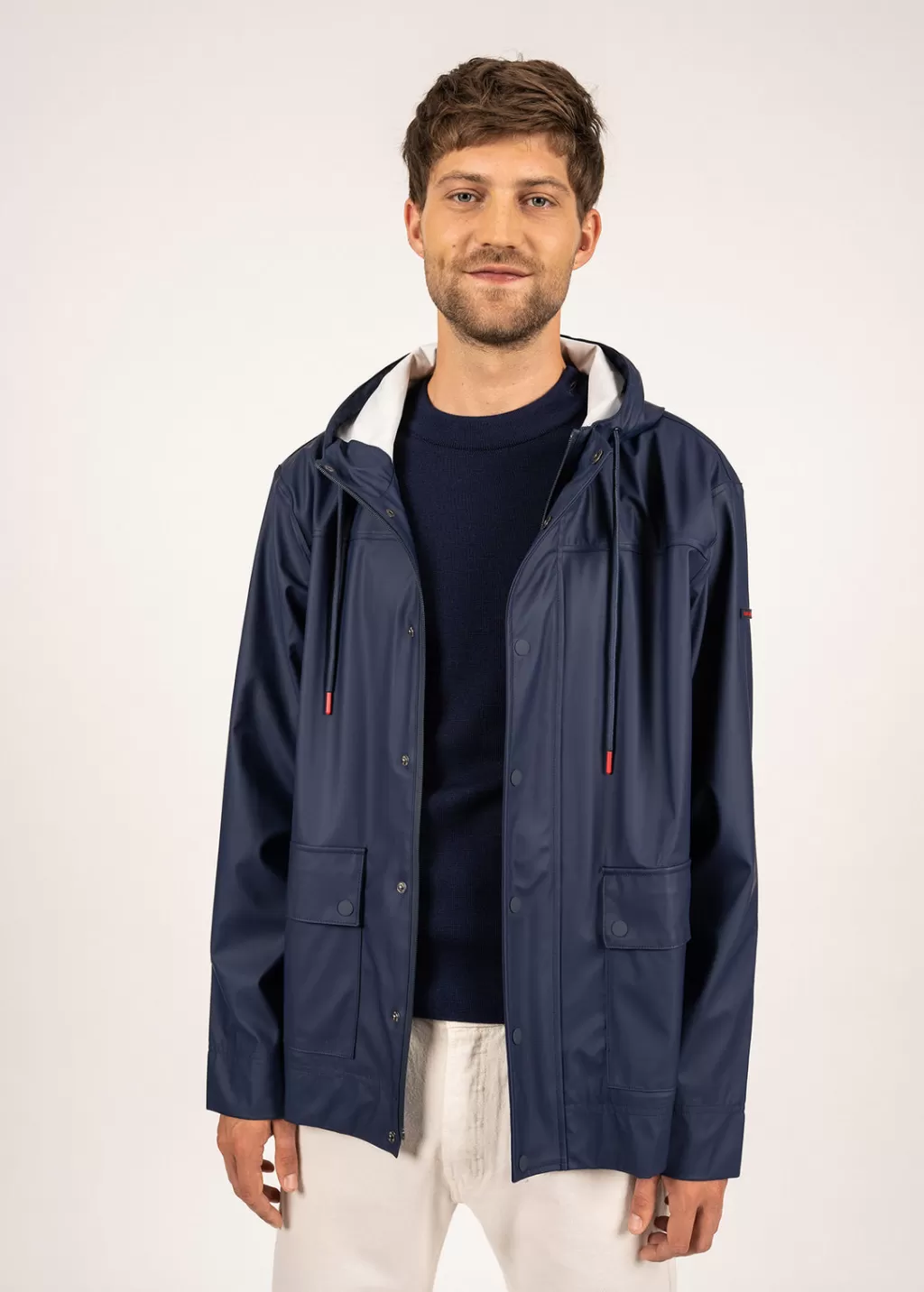 st_diego_hooded_raincoat_2.webp Best Saint James St Diego hooded raincoat Marine